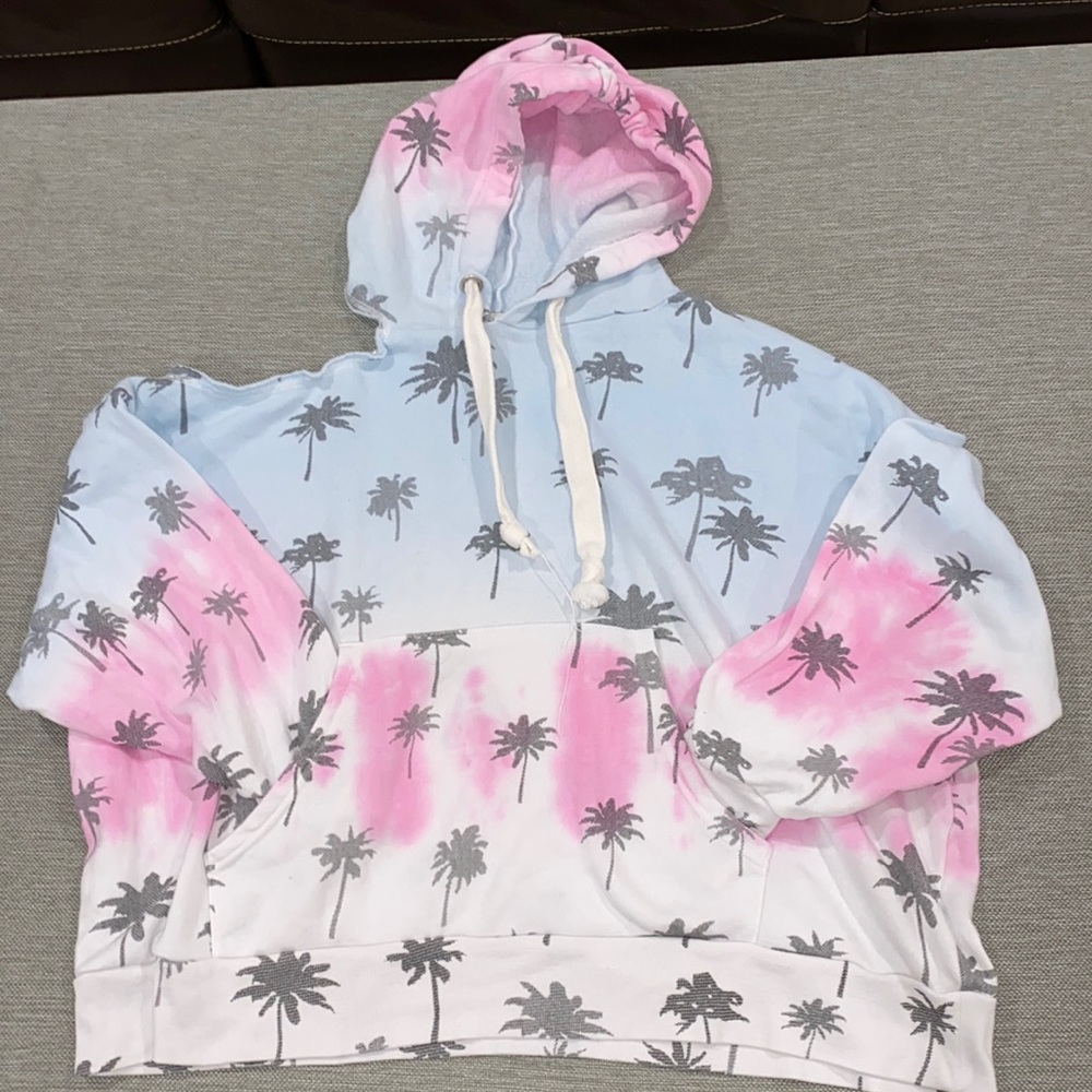 Vintage Havana palm tree ombre boxy oversized sweatshirt size Small